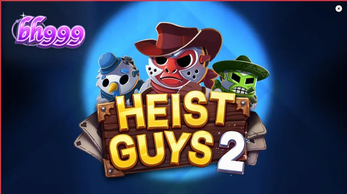 Tampilan visual permainan slot Heist Guys 2 dengan tema Wild West